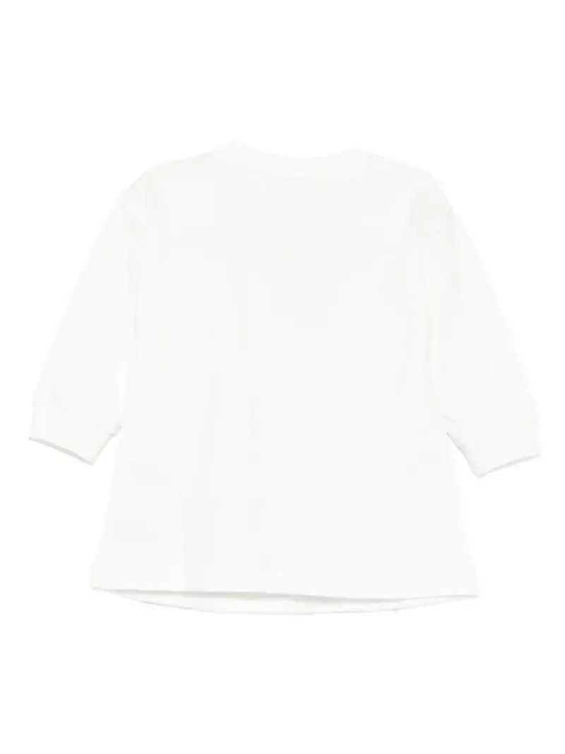 Abito nuvola girocollo con stampa orsetto e maniche lunghe miniatura 2