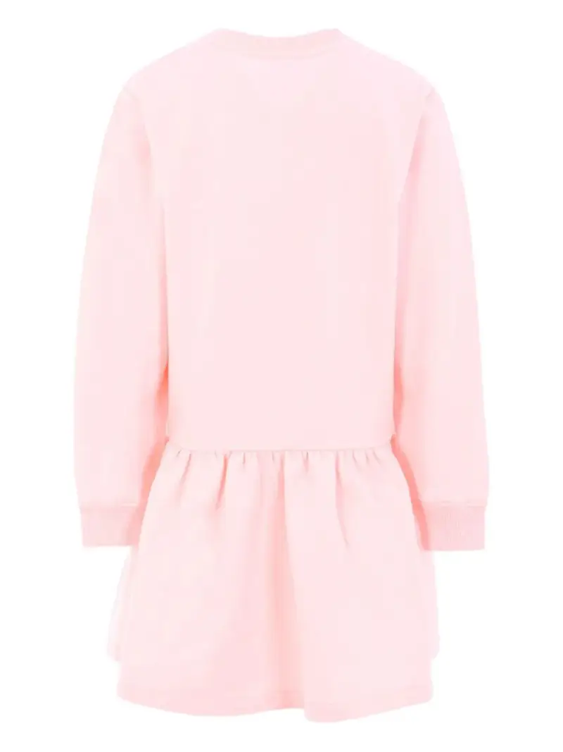 Abito Rosa Svasato con Stampa Orsetto miniatura 2