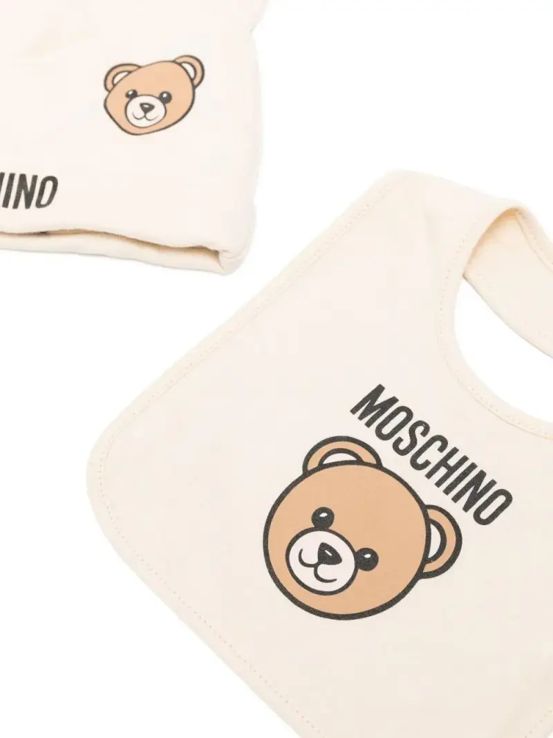 Berretto Bianco con Stampa Orsetto miniatura 2