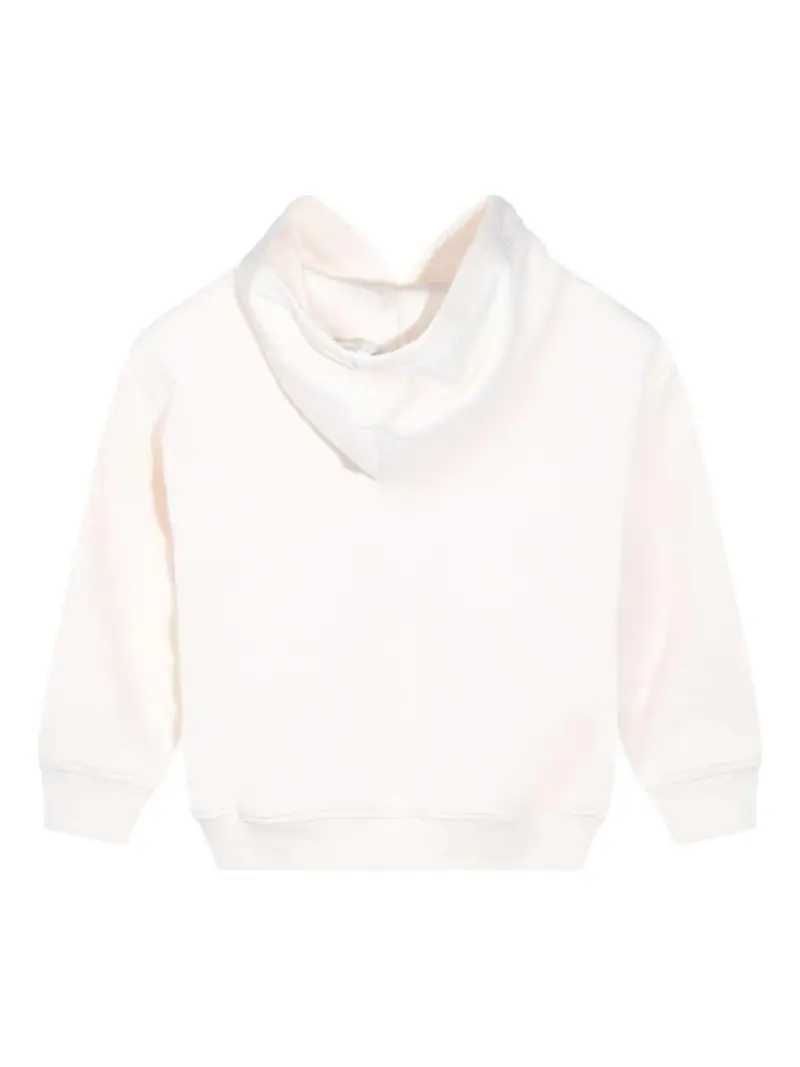 Felpa con Cappuccio con Stampa Orsetto Bianco miniatura 2