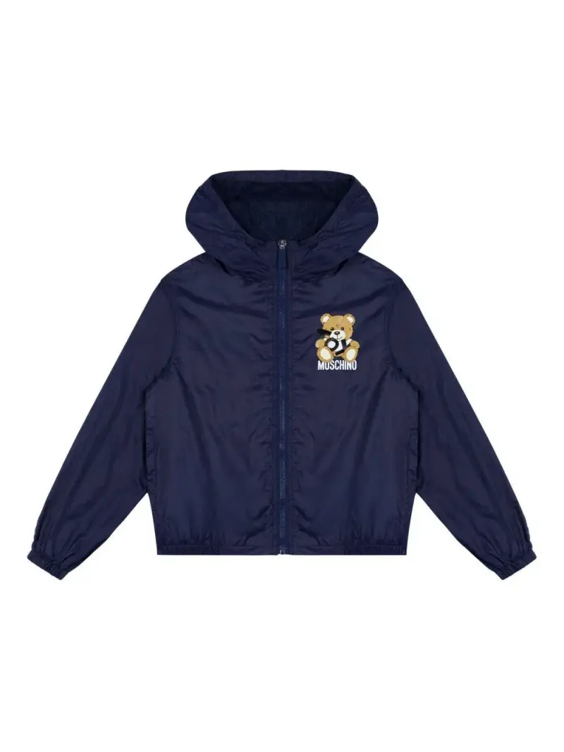 Giubbino blu logo teddy petto Blu navy