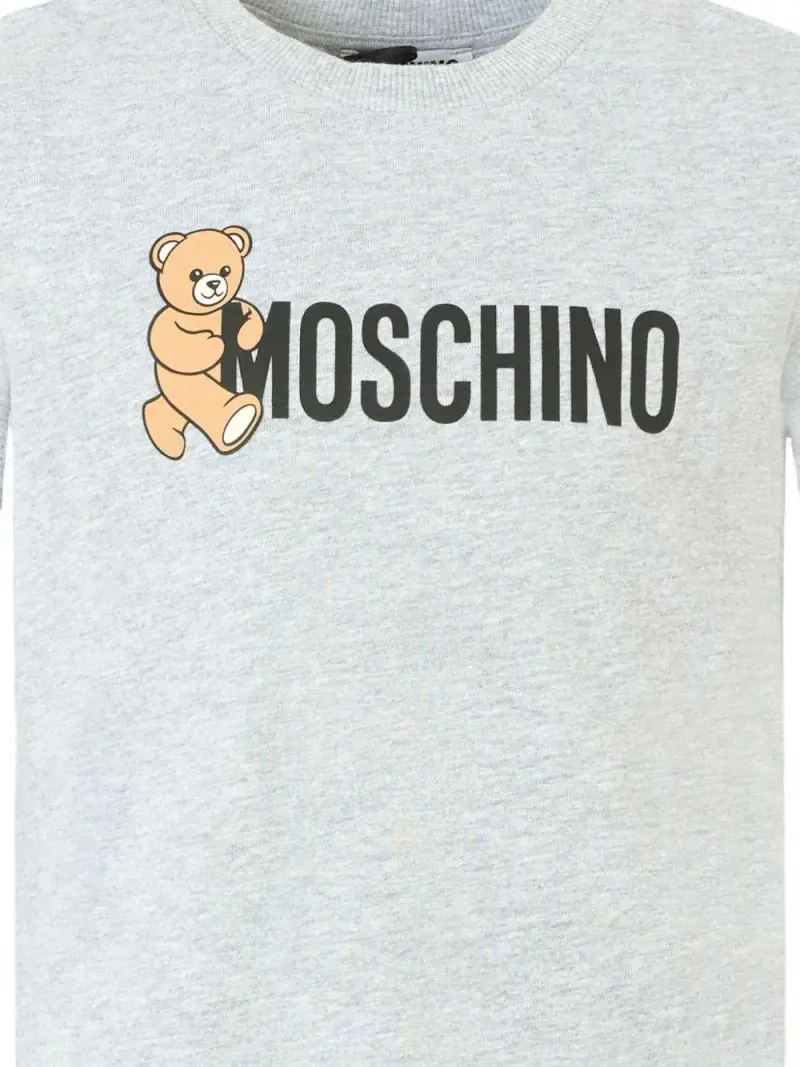 Moschino Kids Maglietta Grigio Chiaro per Bambino