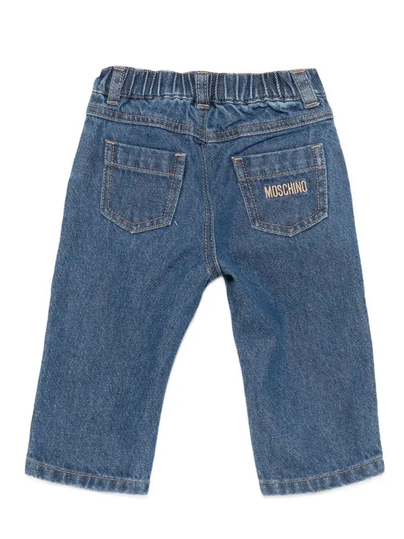 Jeans Blu con Ricamo Orsetto miniatura 3