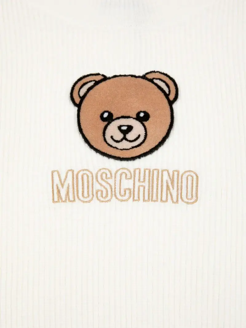 Maglione panna con motivo Teddy Bear miniatura 2