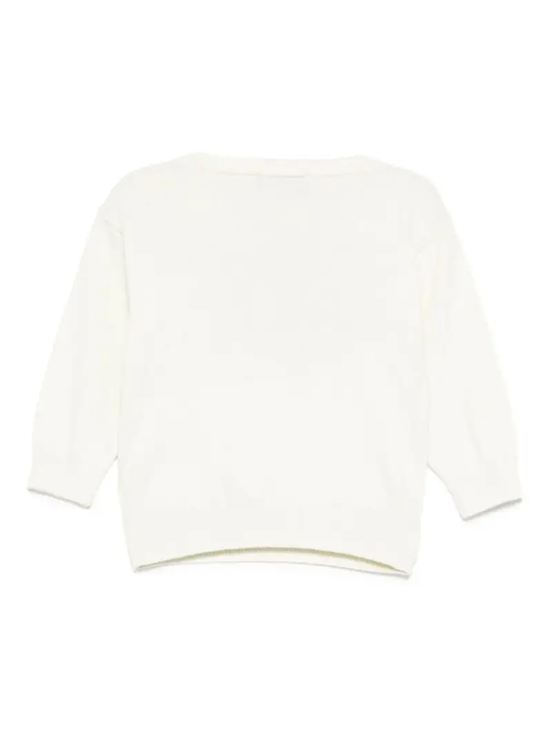 Maglione per Bambini con Logo Orsetto Bianco miniatura 2