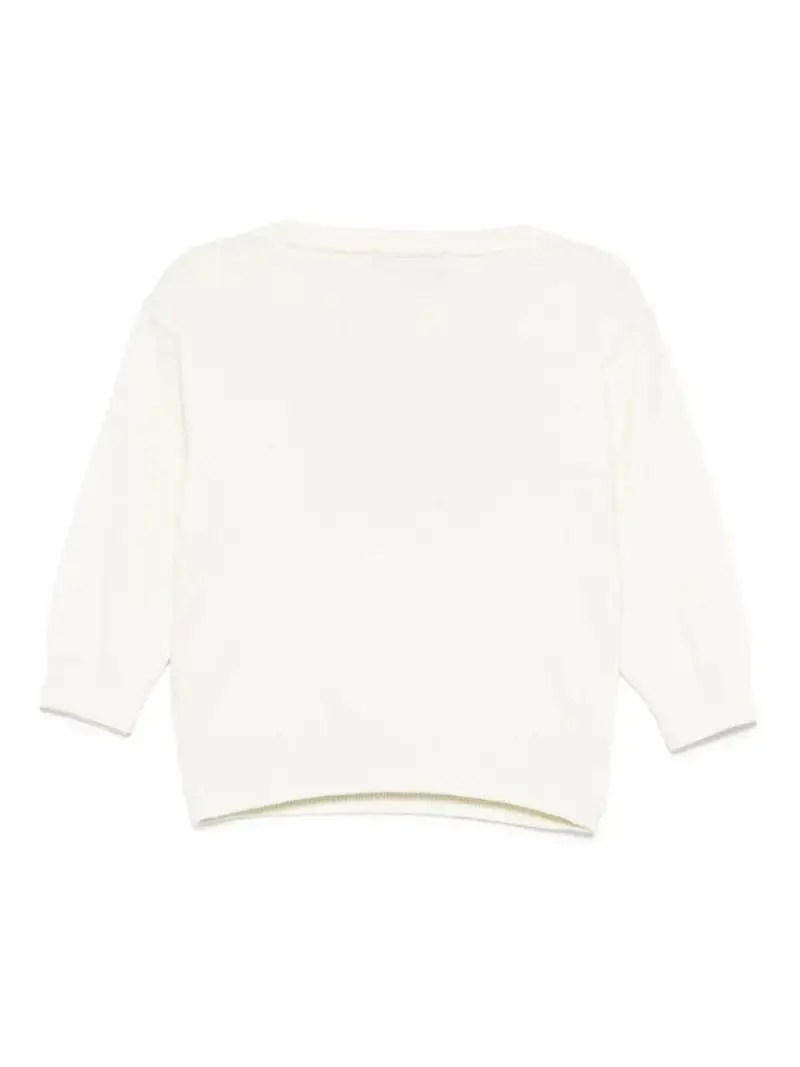 Maglione per Bambini con Logo Orsetto Bianco miniatura 2