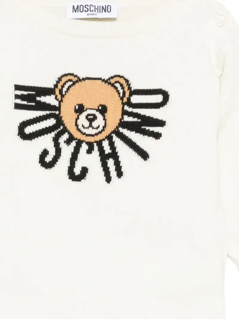 Maglione per Bambini con Logo Orsetto Bianco miniatura 3