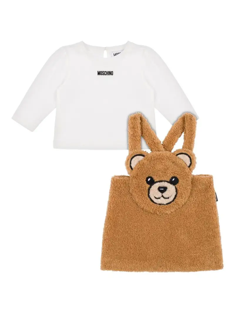 Moschino Kids Maglia e Borsa Bambino Marrone