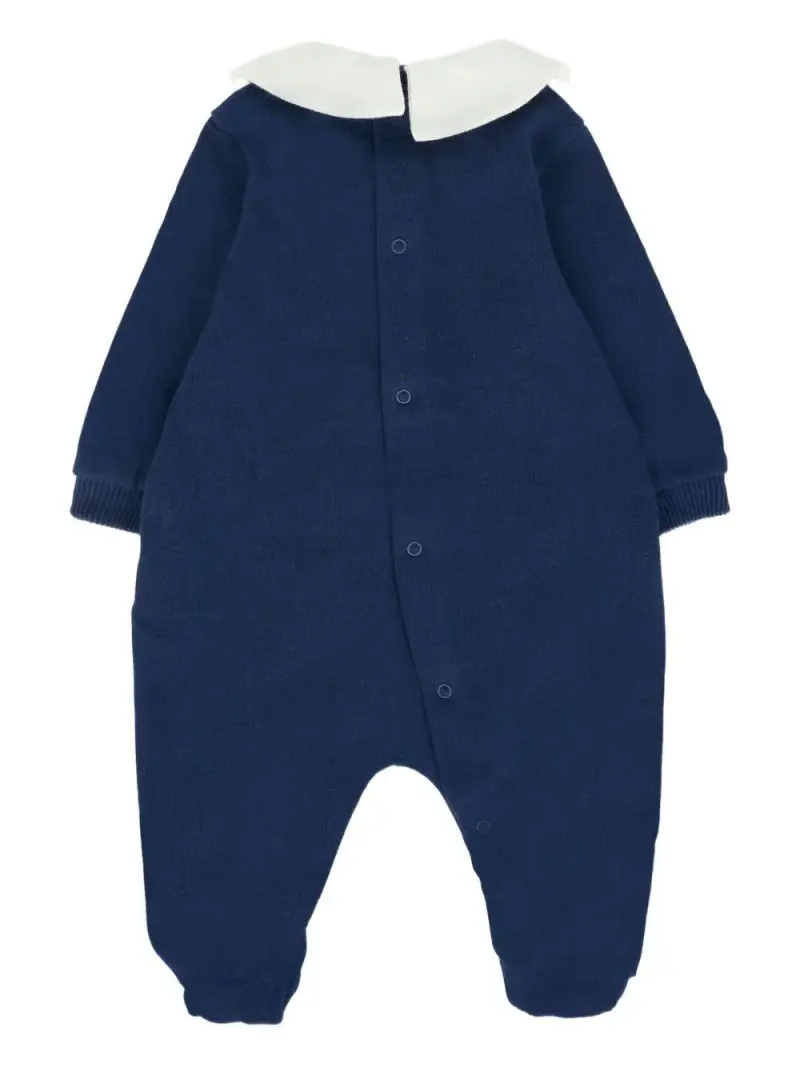 Moschino Kids Tutina Bambino Blu navy con Orsetto miniatura 2