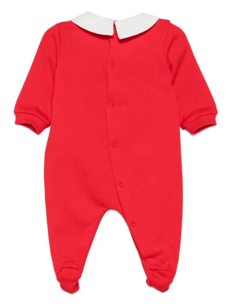Moschino Kids Tutina rossa per bambino con orsetto miniatura 3