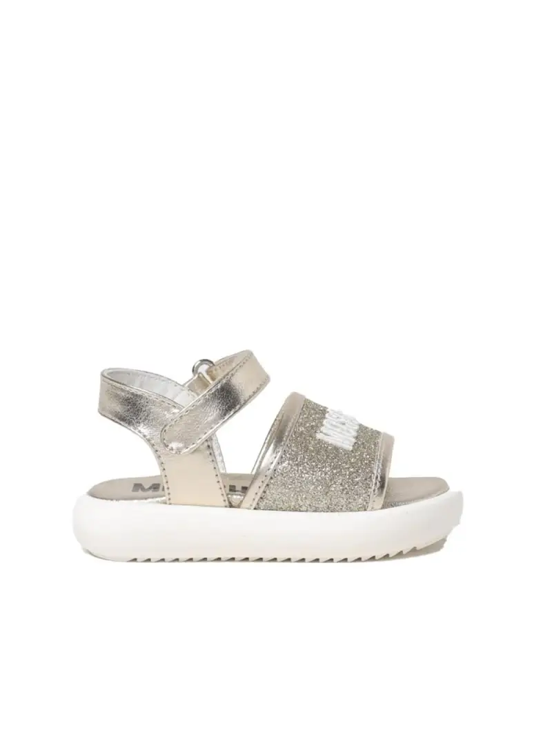 Sandali oro con glitter noenata