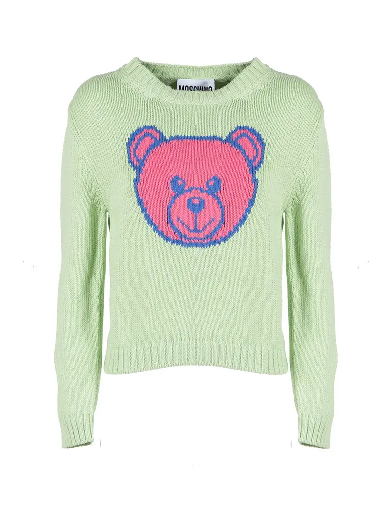 Maglia in cotone orsetto Verde