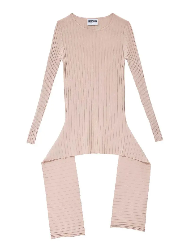 Maglia Lunga Frange Rosa