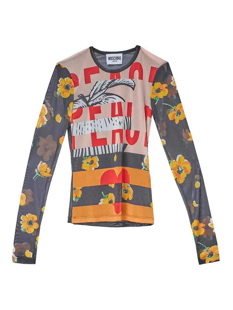 Maglia Tulle Ml Multicolore