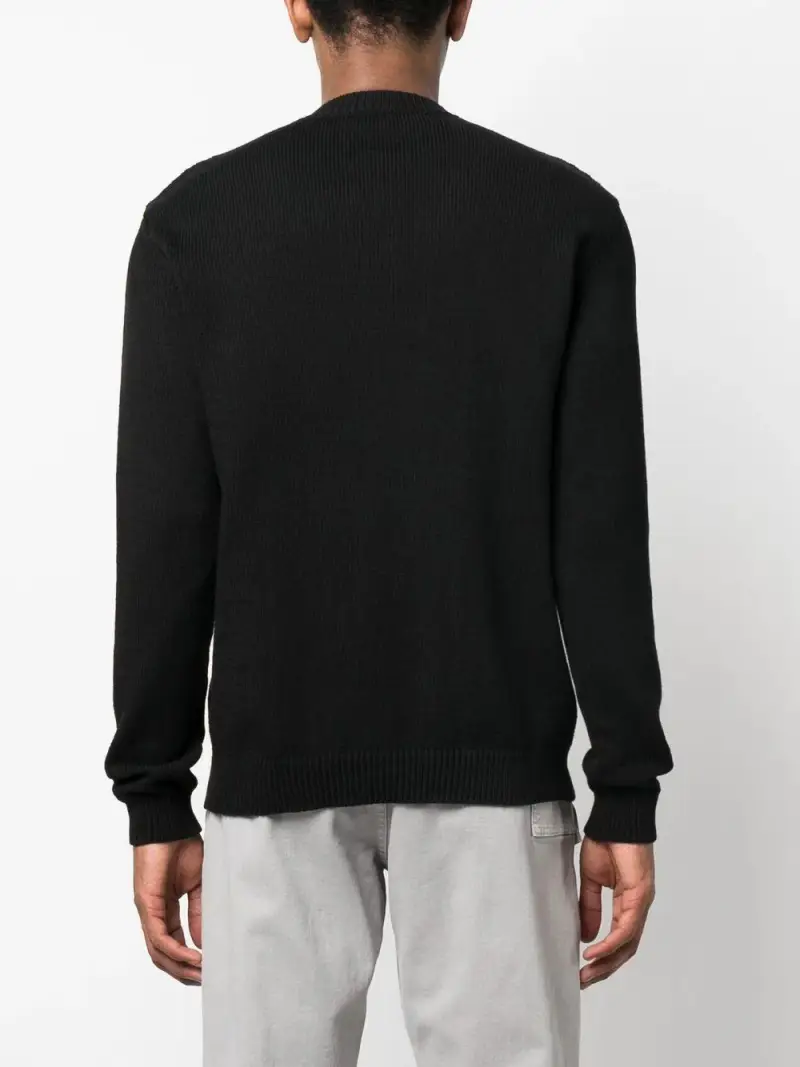 Maglione con ricamo Teddy Bear Nera miniatura 3