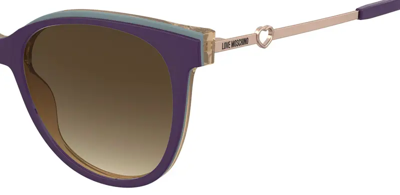 Moschino MOL085/S 6WY/DG Occhiali da sole Viola Marrone Sfumato miniatura 2