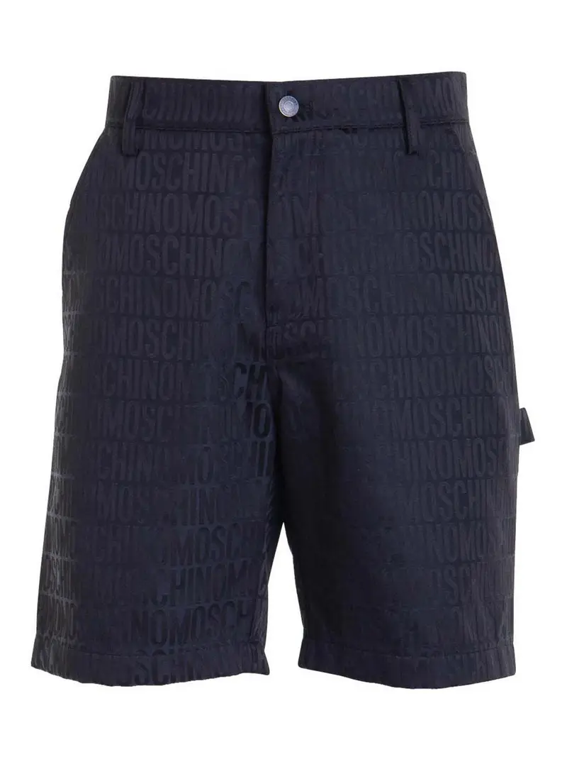 Pantaloncini oversize con bottoni con zip Nero