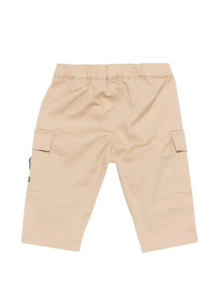 pantalone beige neonato logo teddy sul lato miniatura 2