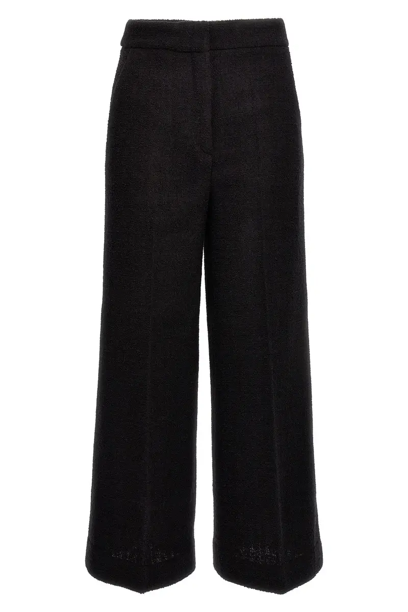 Pantalone Cropped Bouclè Nero