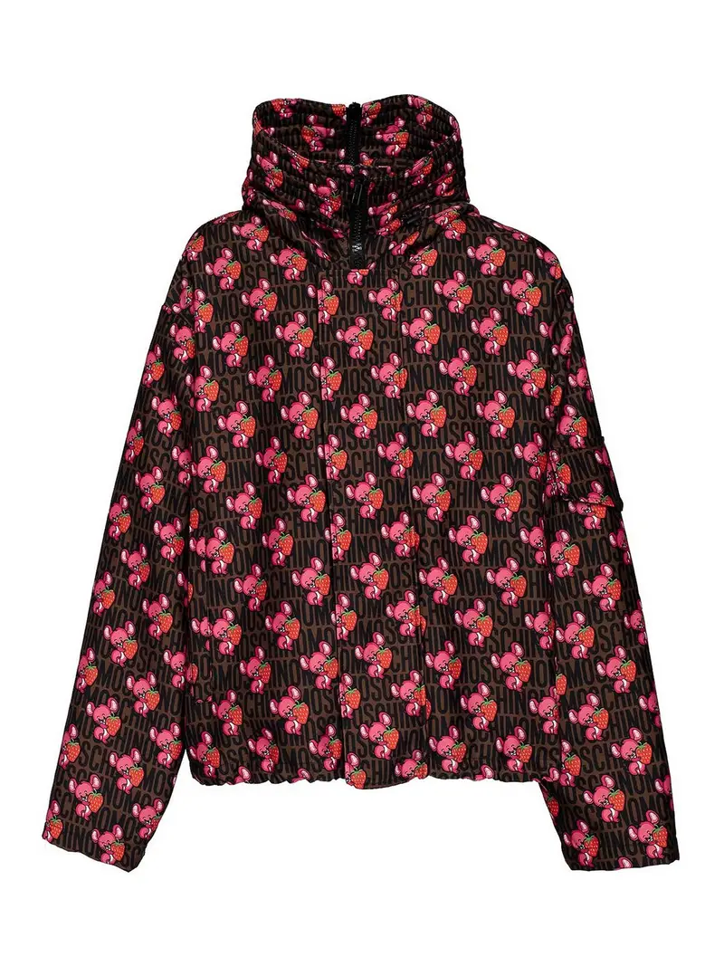 Piumino con stampa logo Multicolore