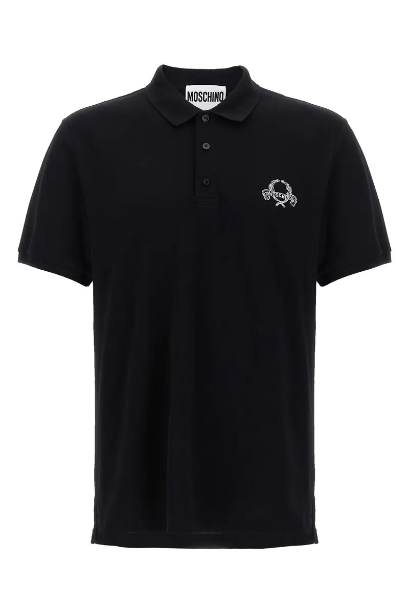 Polo Ricamo Logo Nero