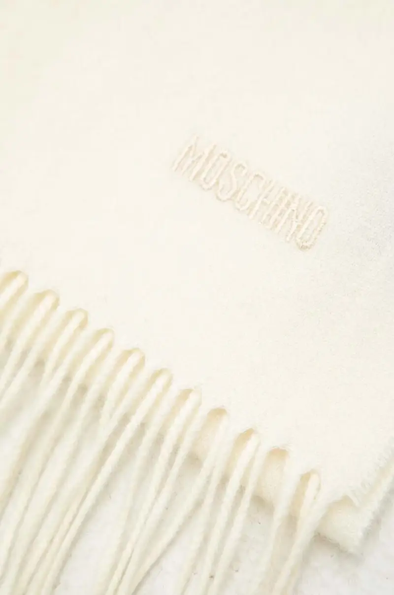 sciarpa in lana colore beige miniatura 3