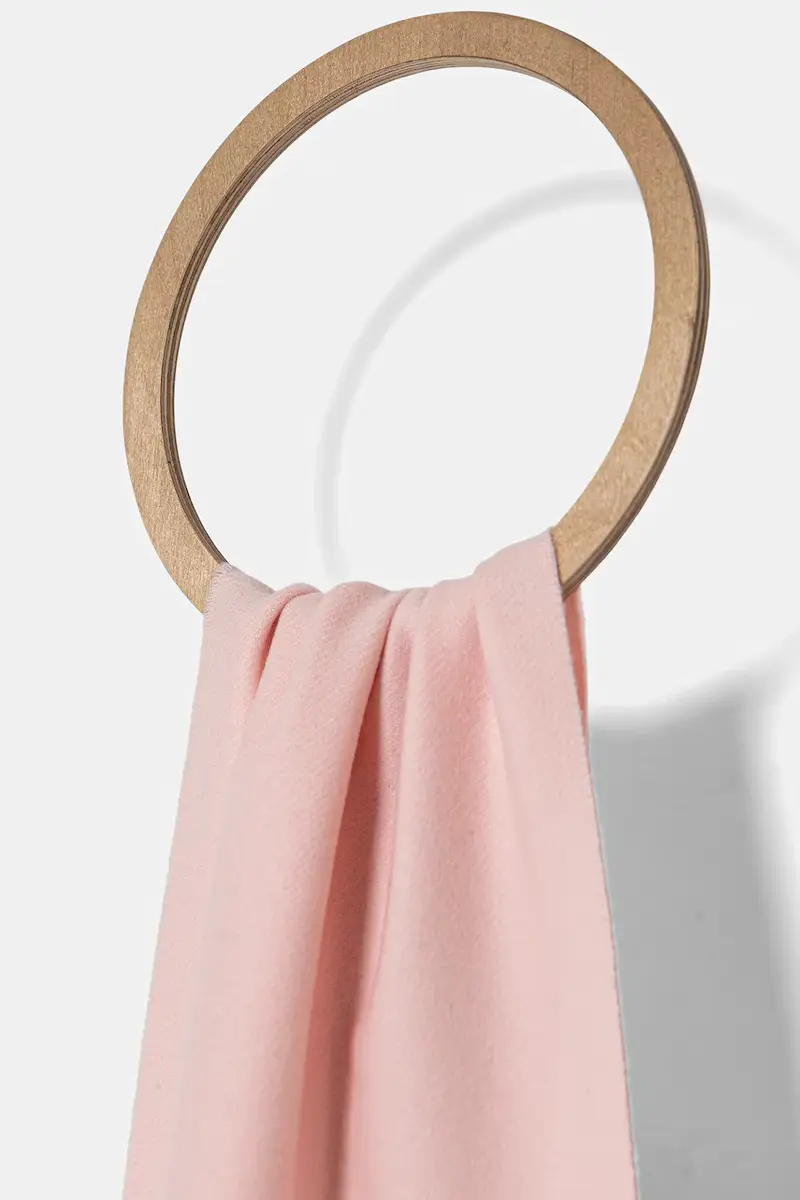 sciarpa in lana colore beige M5165 50092 Rosa miniatura 2