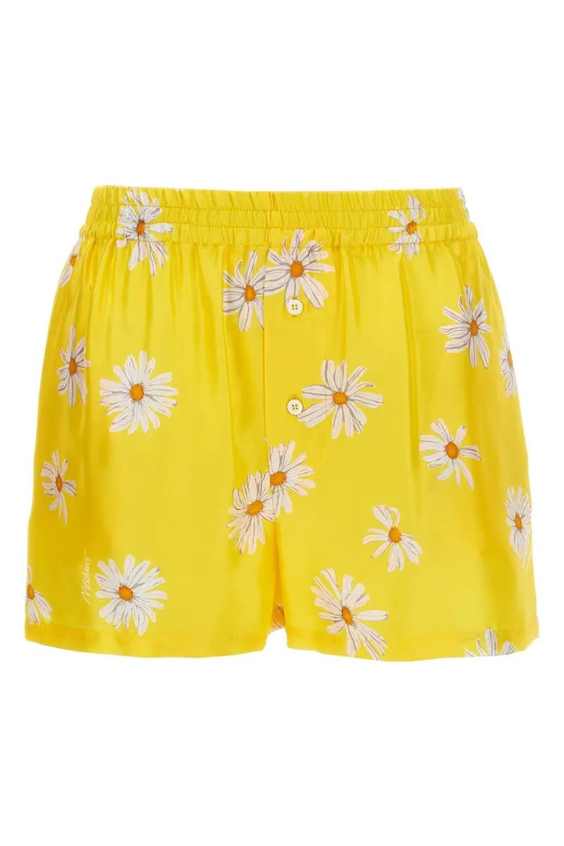 Short Stampa Margherite Giallo