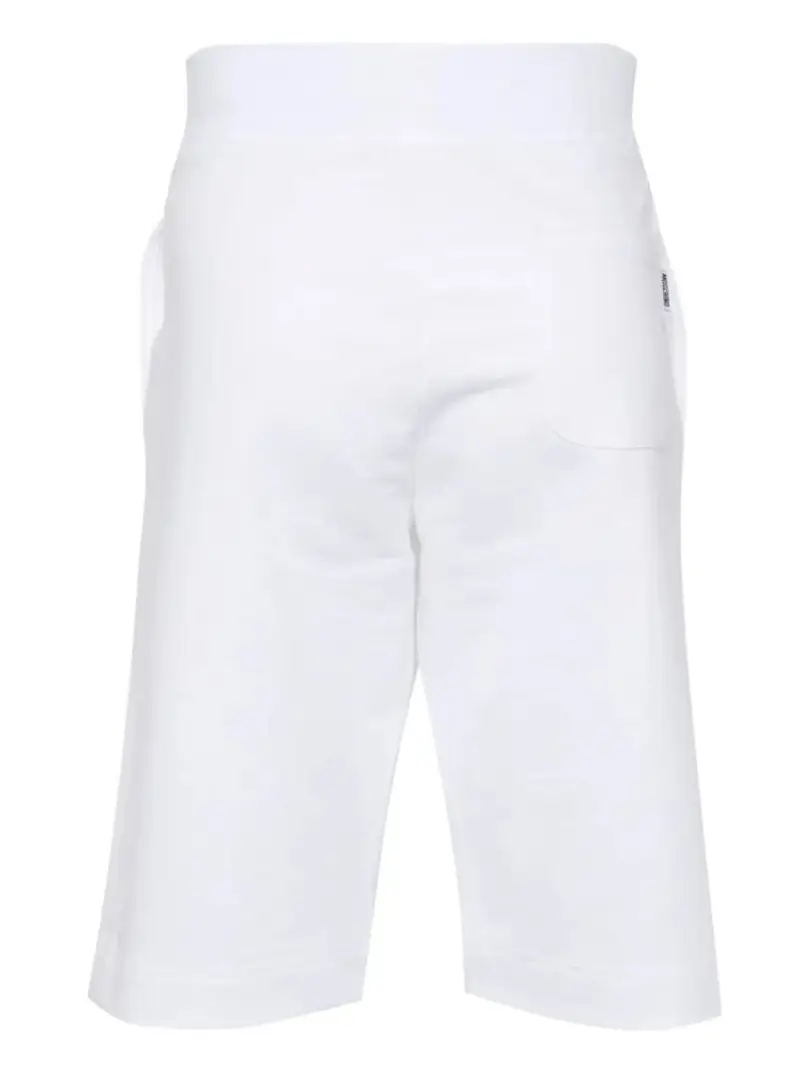 Moschino shorts bianco uomo in cotone logo sul lato miniatura 2