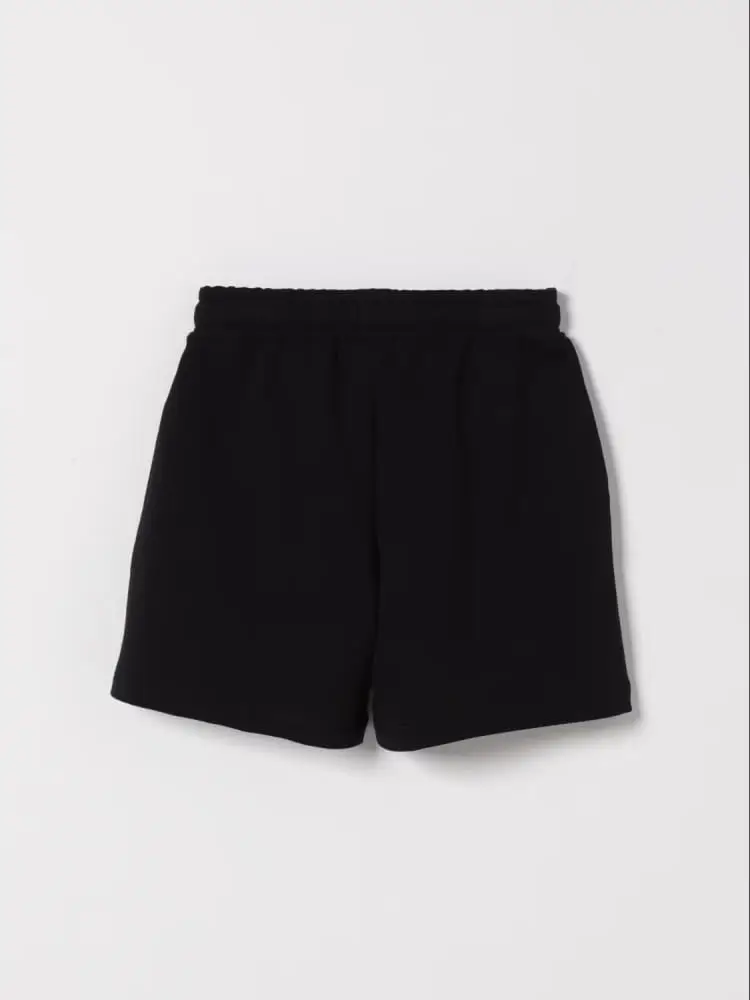 shorts nero bambina logo sul lato miniatura 2
