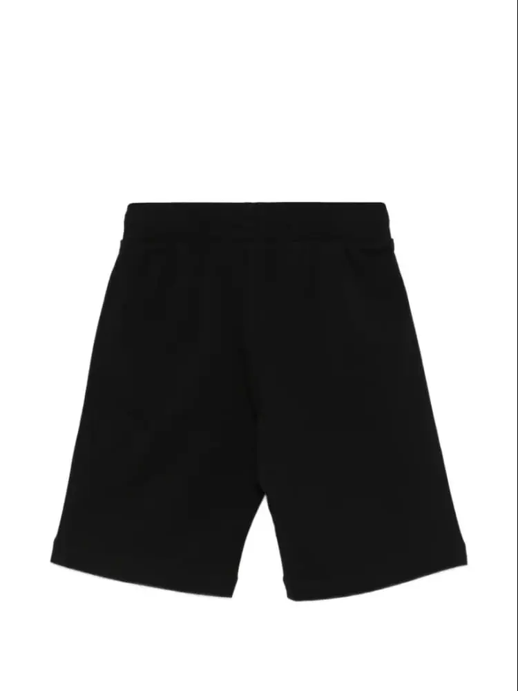 shorts nero bambino logo lettering miniatura 2