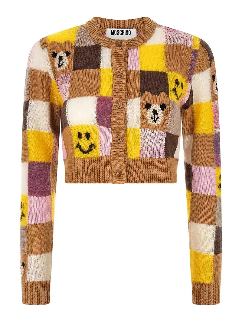 Smiley E Cardigan Giallo