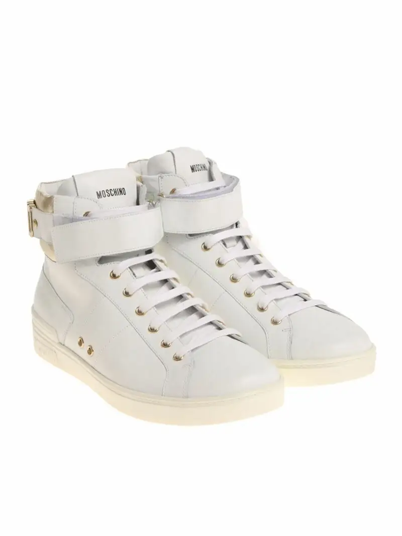 Sneaker bianca con logo Bianco