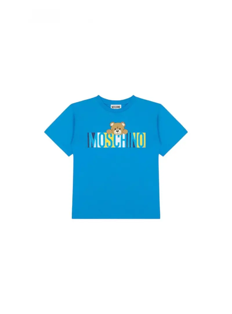 Moschino T-shirt Bambino Turchese 3441819
