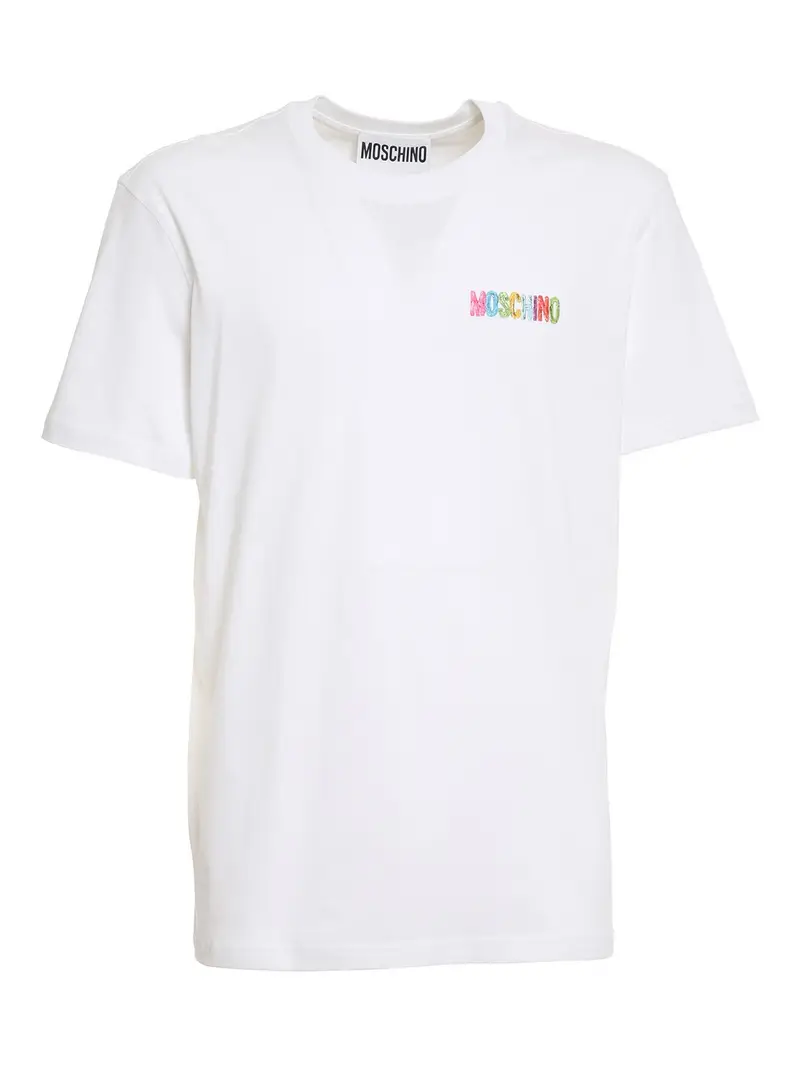 T-shirt con logo multicolore Bianco