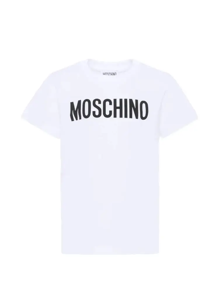 tshirt bianca bambino maxi logo