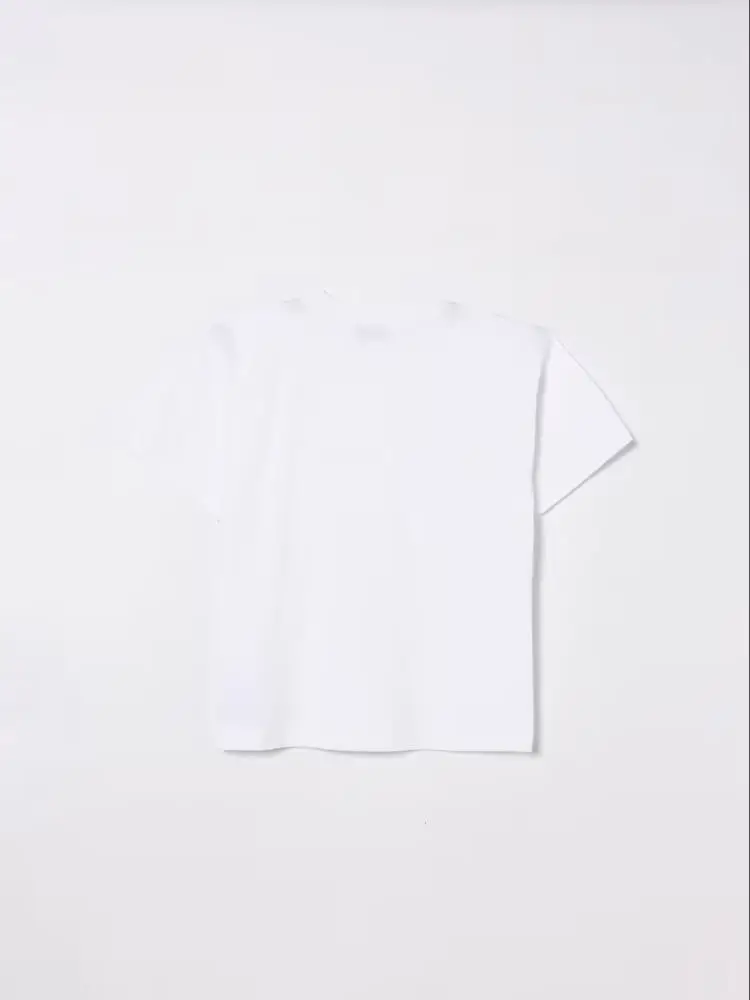 tshirt bianca bambino mini logo sul petto miniatura 2