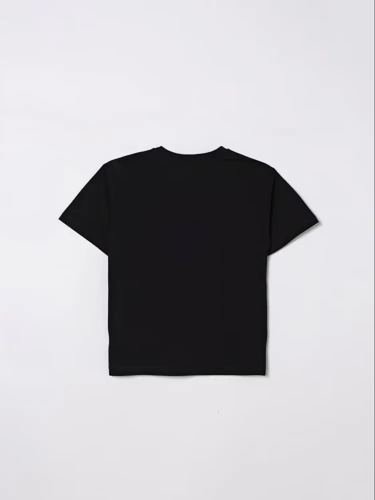 tshirt nera bambino mini logo sul petto miniatura 2
