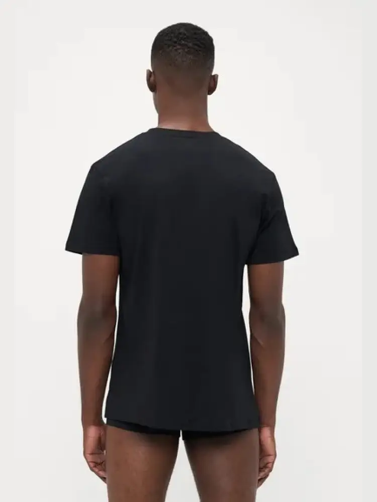 tshirt nera uomo maxi logo miniatura 2