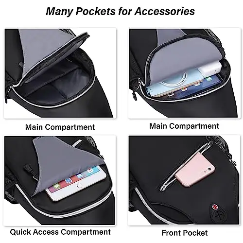 MOSISO Borsa a tracolla Nero 2525873 miniatura 2