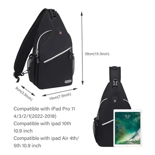 MOSISO Borsa a tracolla Nero 2525873 miniatura 3