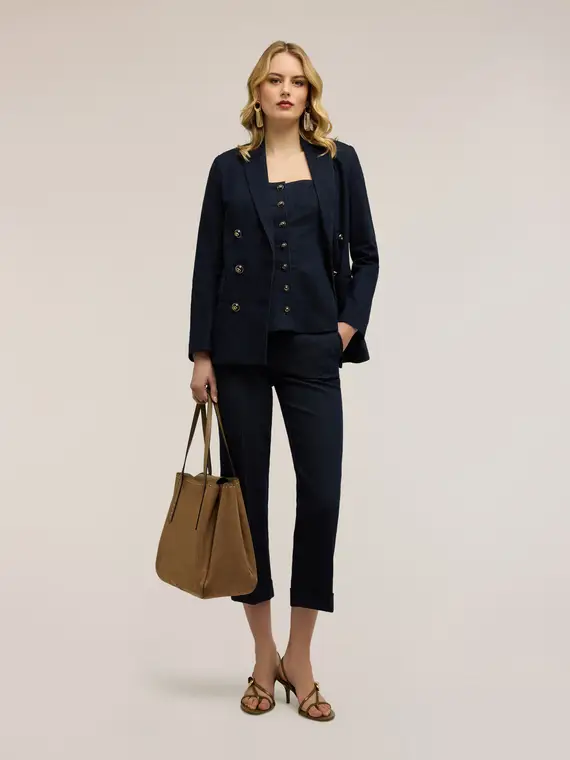 Motivi Blazer Donna Denim 4324075 miniatura 3