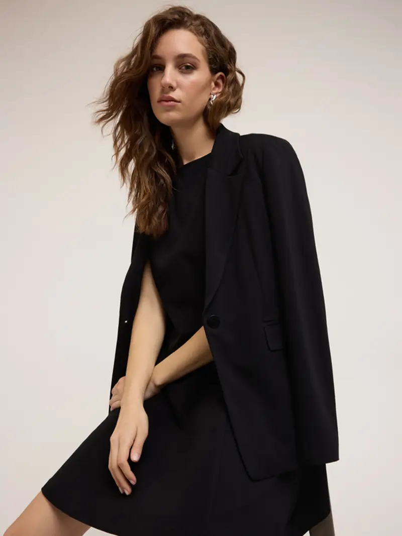 Motivi Blazer Donna Nero 933030 miniatura 3