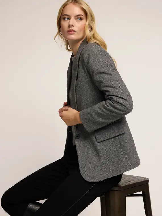 Motivi Blazer Donna Grigio 3455277 miniatura 3