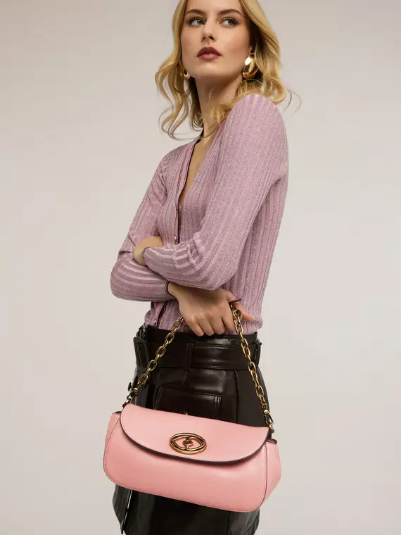 Borsa tracolla con catena Donna, Rosa