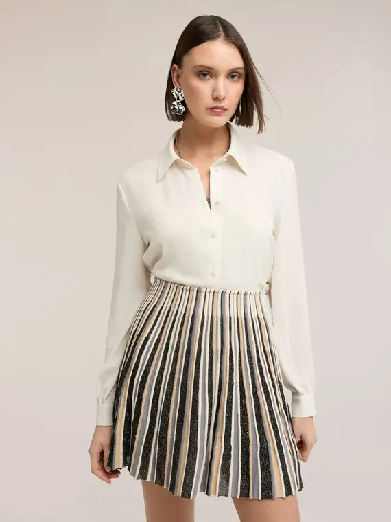 Camicia in chiffon Donna, Bianco miniatura 3