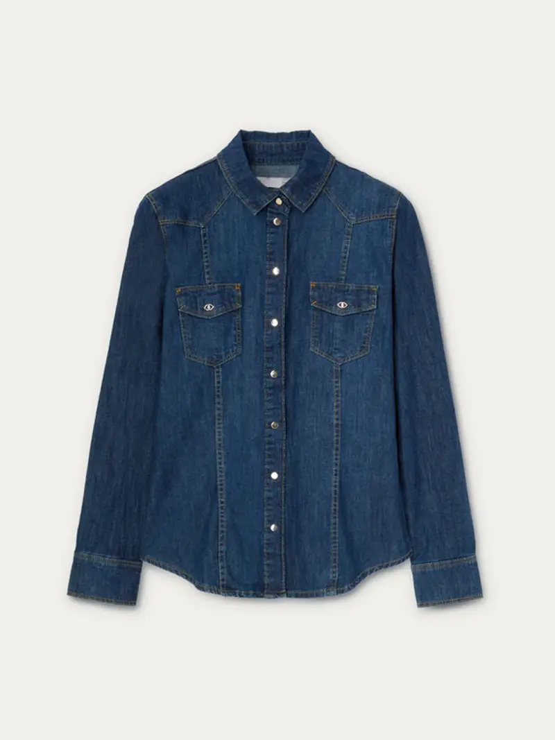 Motivi Camicia in denim Donna, Blu, Taglia 36 miniatura 3