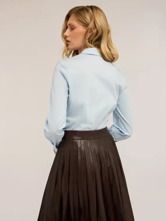 Camicia in popeline Donna, Azzurro miniatura 2