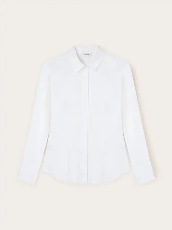 Camicia in popeline Donna, Bianco