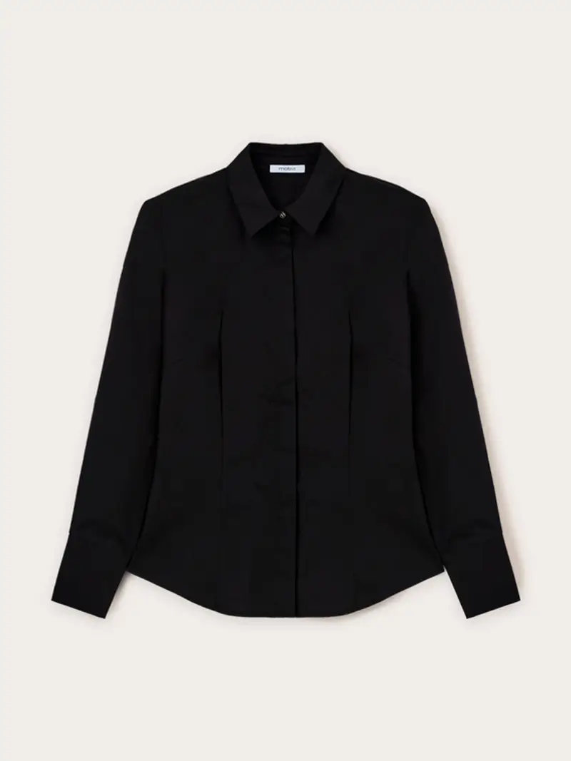 Motivi Camicia in popeline Donna, Nero, Taglia 36 miniatura 3